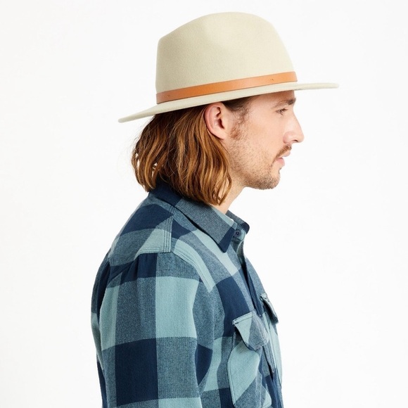 Brixton Messer Fedora Wool Hat- Gravel - Picture 3 of 11